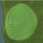 Golf hole, water left